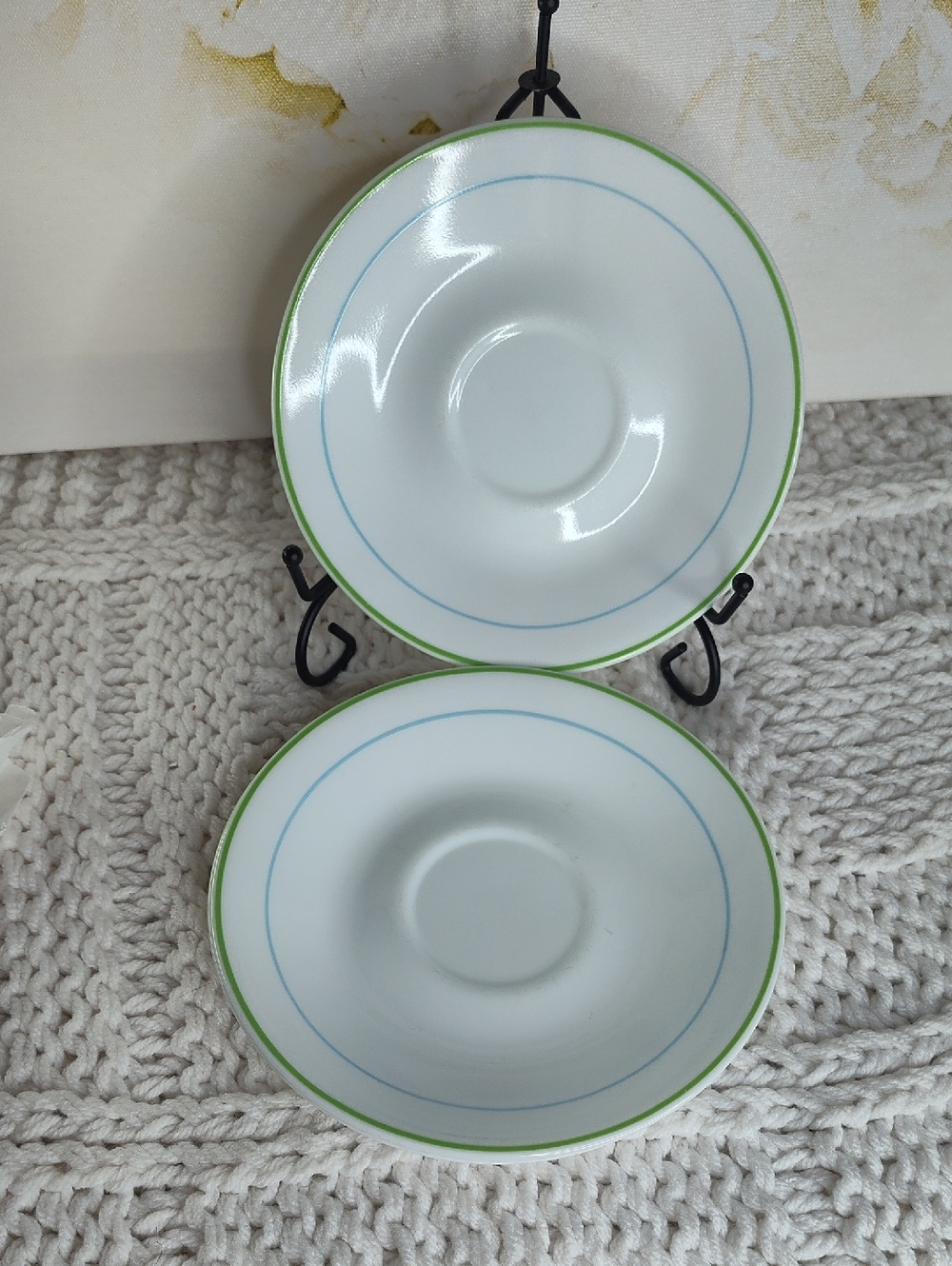 Vintage Corelle Pastel Bouquet Saucer Plates Set Of 4